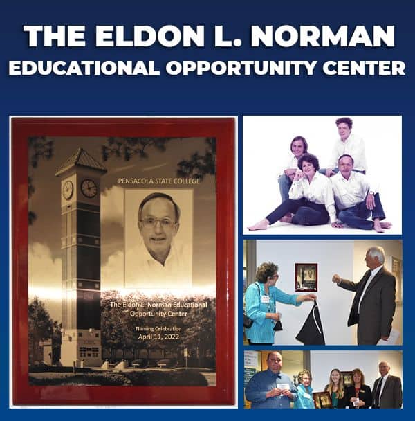 Eldon L. Norman Educational Opportunity Center honors alumnus Eldon L. Norman at Pensacola State Col.