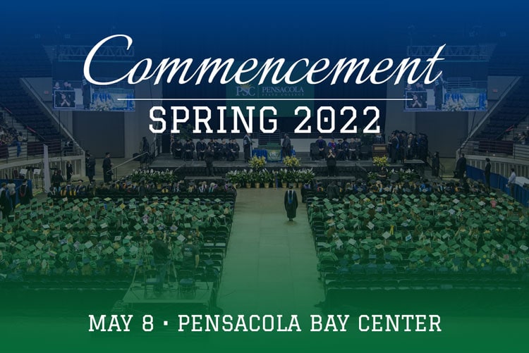 Graduates and attendees at the Pensacola State College spring 2022 commencement ceremony on May 8.