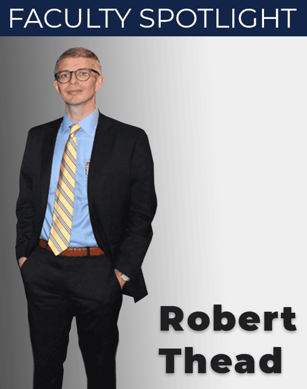 Highly optimized ALT text: Portrait of Robert Thead, faculty member in Humanities and Social Science.
