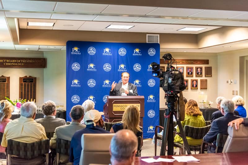 James Reeves honored as PSC Foundation Fellow for his unwavering support of Pensacola State College.