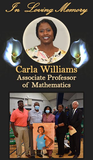 Carla Williams, associate professor of mathematics, honored for her impactful teaching and mentorshi.