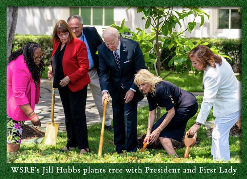 Tree planting ceremony featuring WSRE&rsquo;s Jill Hubbs, President, and First Lady on White House Lawn du.