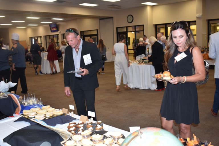 Elegant food display at PSC's Garde Manger celebration honoring friends and donors.