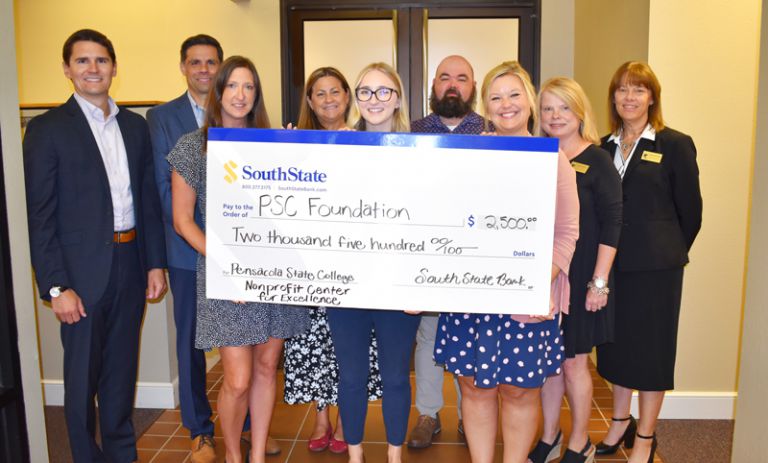 SouthState Bank presents a $2,500 donation to PSC Foundation&rsquo;s Nonprofit Center for Excellence.