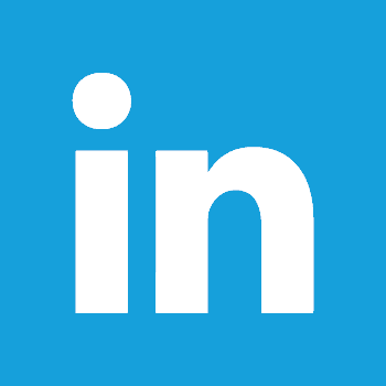 LinkedIn logo representing professional networking and college recruitment efforts.