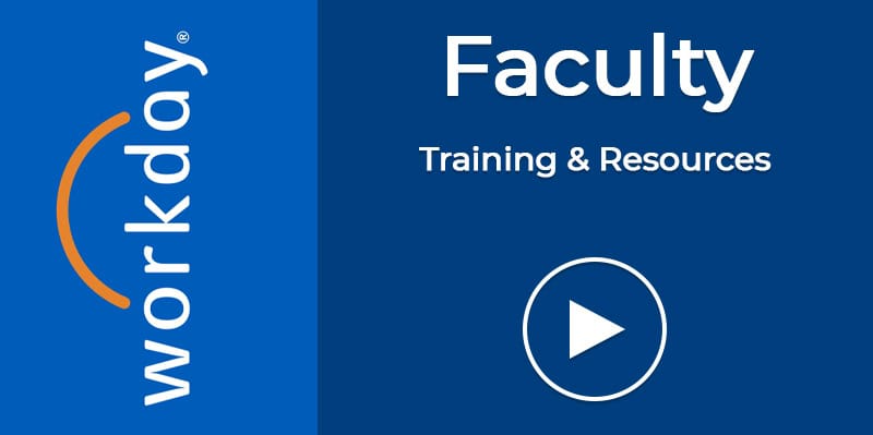 Faculty training resources for Workday at Pensacola State College.