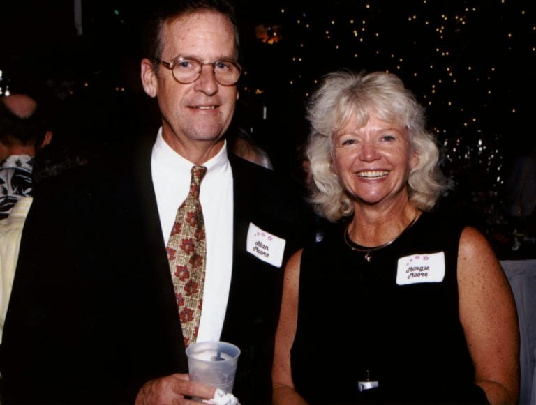 High-quality image of scholarship recipients at Pensacola State College event.