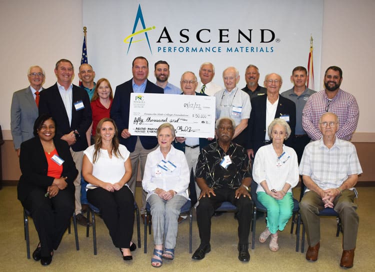 $50,000 donation from Ascend Performance Materials supports PSC endowed scholarship established by M.