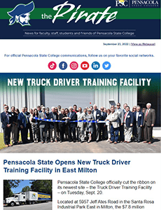 New Truck Driver Training Facility at Pensacola State College in East Milton.