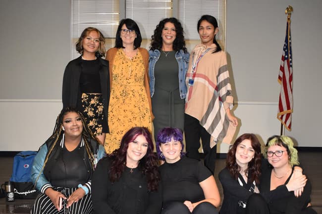 Pensacola State College cosmetology students meet potential employers at a career fair.