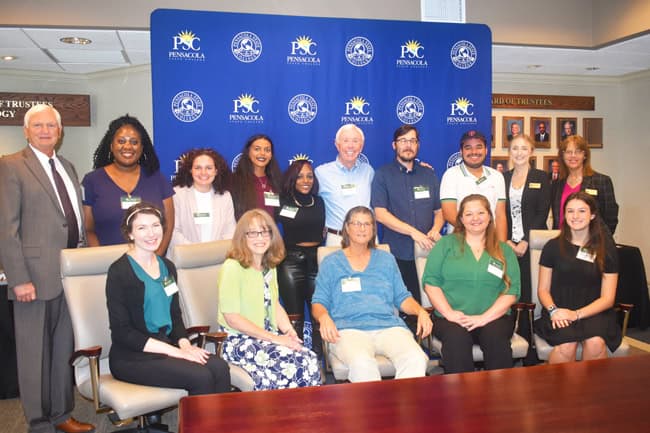 Sandy Sansing inspires Pensacola State College students, offers scholarships, and supports higher ed.