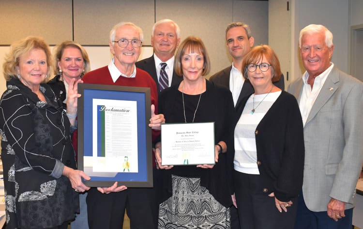 Honors supporter Mary Hoxeng recognized for contributions to Pensacola State College.