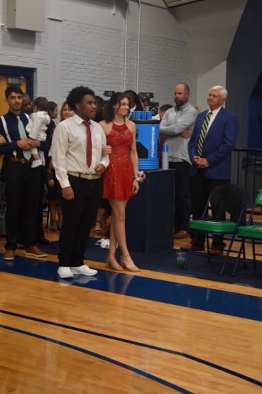 Nursing students at Pensacola State College celebrate their crowning as Homecoming Queen and King du.