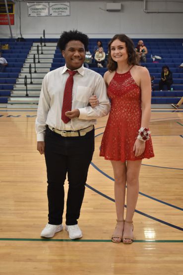 Nursing students from Pensacola State College celebrate their 2023 Homecoming Queen and King titles.