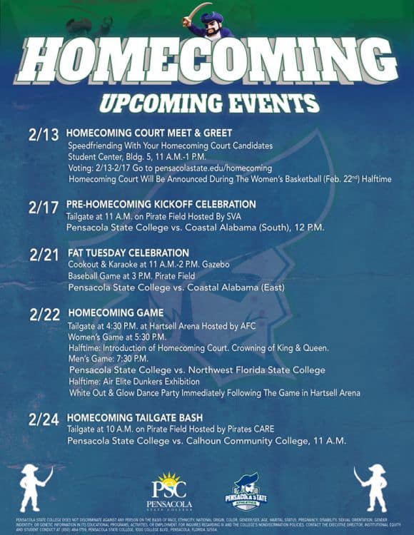 Upcoming Homecoming Activities and Celebrations.