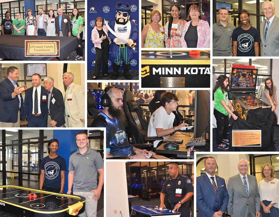 Student activities, game room, esports, college event, campus entertainment, Pensacola State College.