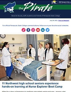 High school seniors gaining hands-on experience in nursing at Pensacola State College's Nurse Explor.