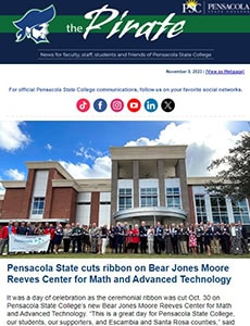 Official Pensacola State College event celebrating the ribbon-cutting for the Bear Jones Moore Reave.