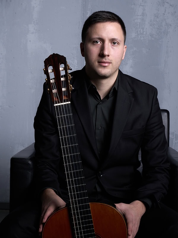 Internationally renowned guitarist Lovro Peretić performing at Pensacola State College event.