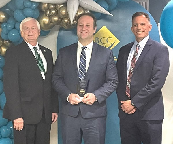 Highly acclaimed finalist receiving the Bellwether Legacy Award at Pensacola State College.