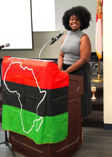 Celebrating Black History Month with students and faculty at Pensacola State College.