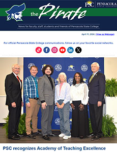 High school students and college officials at Pensacola State College leadership event.