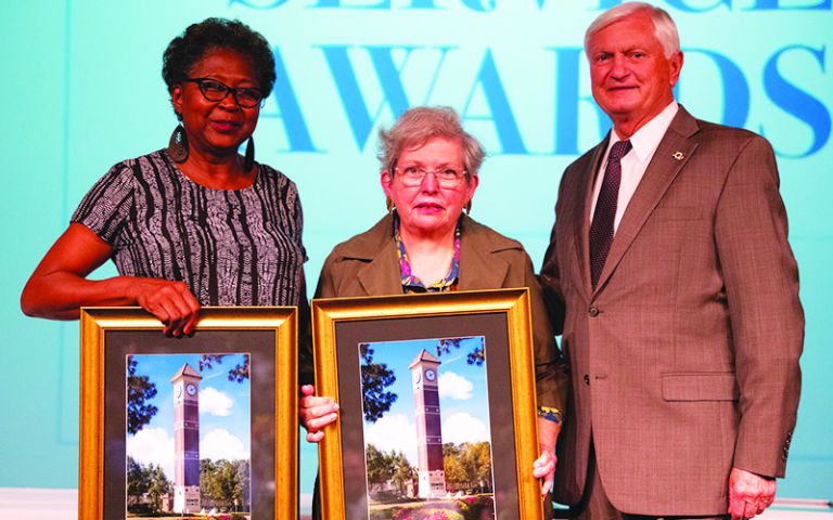 Celebrating dedicated staff at Pensacola State College's 2024 Employee Service Awards.