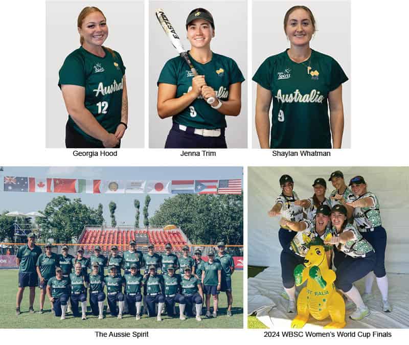 High school softball players representing Australia in the Softball World Cup.