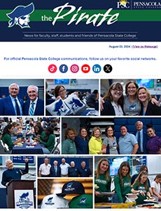 Pensacola State College campus event with students, faculty, and staff celebrating academic achievem.