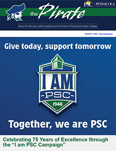 Optimized for higher education, supporting Pensacola State College's 75th anniversary campaign.