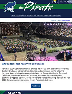 Graduates ready for commencement at Pensacola State College's 2024 Fall Convocation.