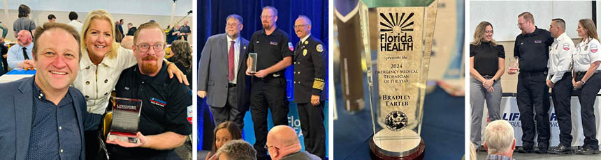 Bradley Tarter, PSC alumnus, named EMT of the Year by Florida Department of Health.