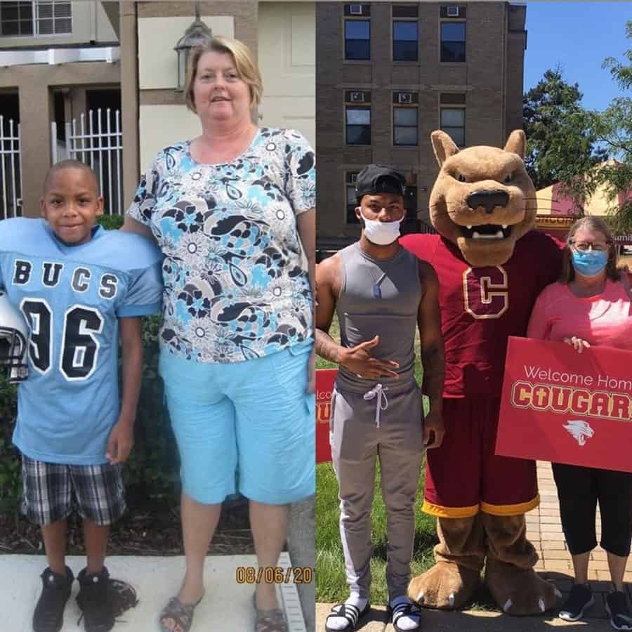 Graduation celebration at Pensacola State College for Fall 2024 with students and mascot.