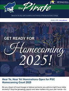 Homecoming 2025 at Pensacola State College, featuring student nominations and campus celebrations.