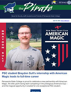 PSC student Braydon Sult interns with American Magic sailing team.