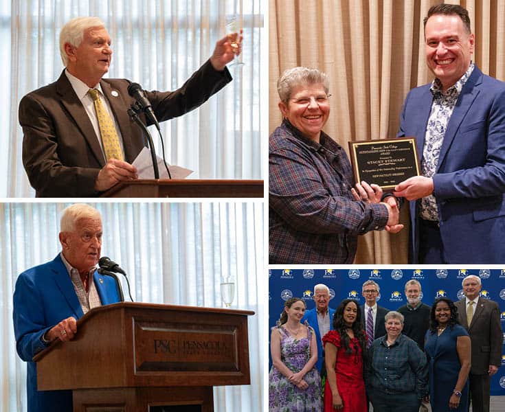 PSC Teaching Excellence inductees honored at ceremony, celebrating outstanding faculty achievements.