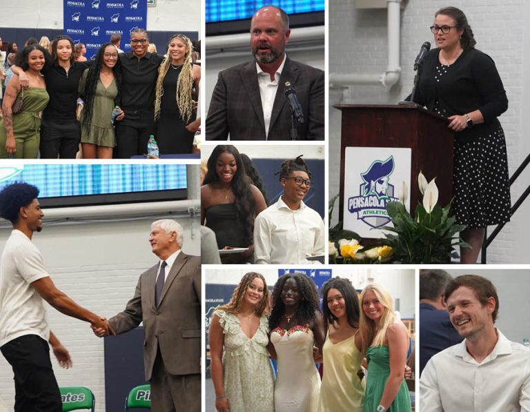 Athletics All Sports Banquet honoring student-athletes and coaches at Pensacola State College.