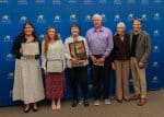 Group of students and family members celebrating Ami-Lee Wilder scholarship award at PSC.