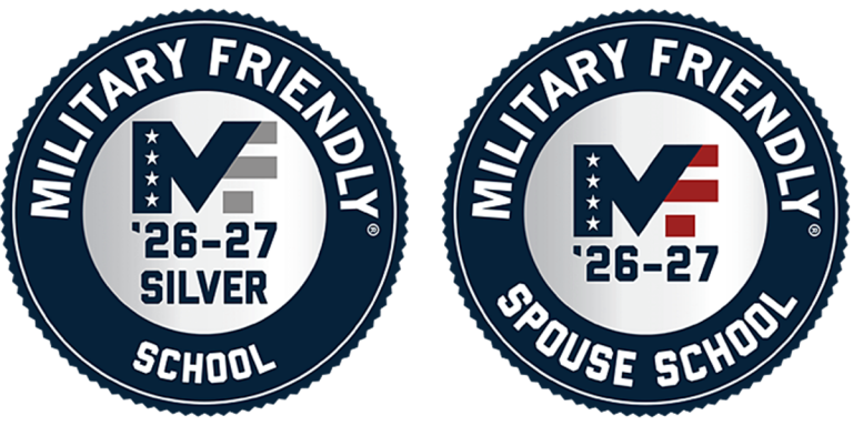 Military Friendly&reg; School and Military Spouse Friendly&reg; School badges for Pensacola State College.