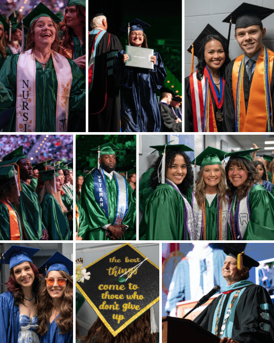 Collage of images from PSC Spring Graduation 2026